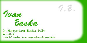 ivan baska business card